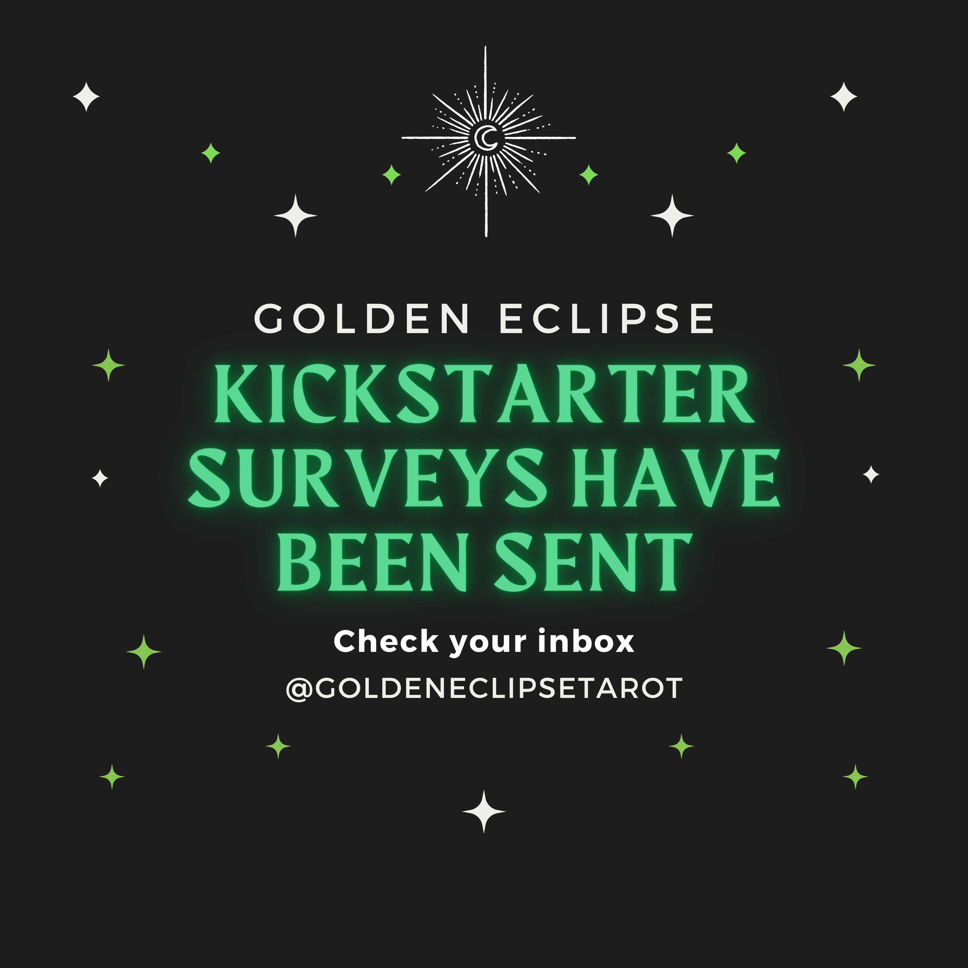 Kickstarter surveys have been sent out – Golden Eclipse