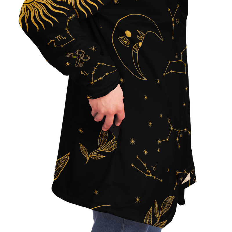 Golden Eclipse hand-sewn microfiber fleece cloak
