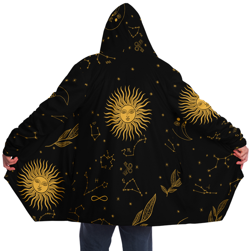 Golden Eclipse hand-sewn microfiber fleece cloak