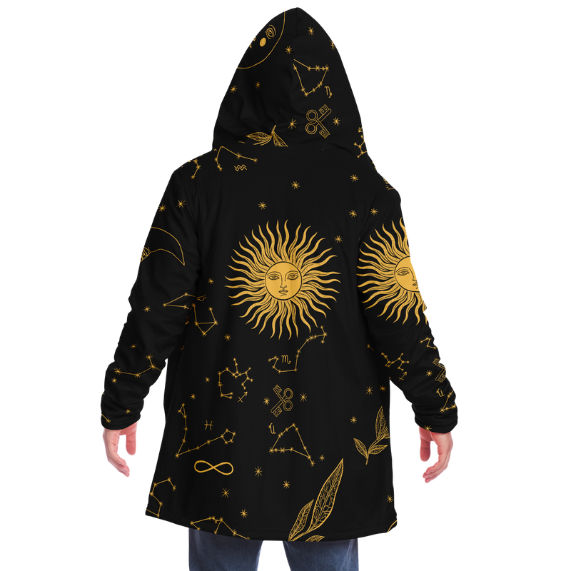Golden Eclipse hand-sewn microfiber fleece cloak