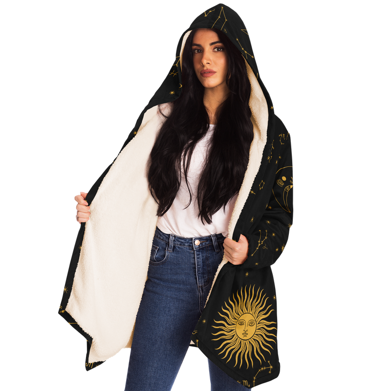 Golden Eclipse hand-sewn microfiber fleece cloak