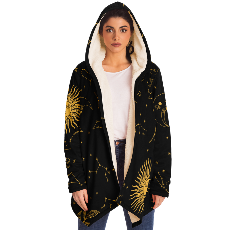 Golden Eclipse hand-sewn microfiber fleece cloak